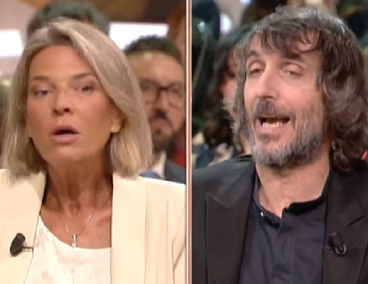 Dritto e Rovescio lite in studio tra Giuseppe Cruciani e Claudia Fusani 