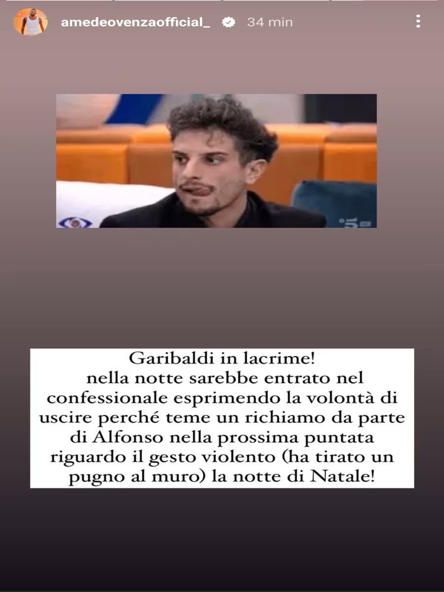 Garibaldi decide di abbandonare la casa del GF