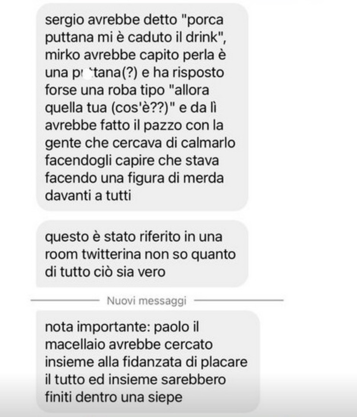 grande fratello mirko sergio lite