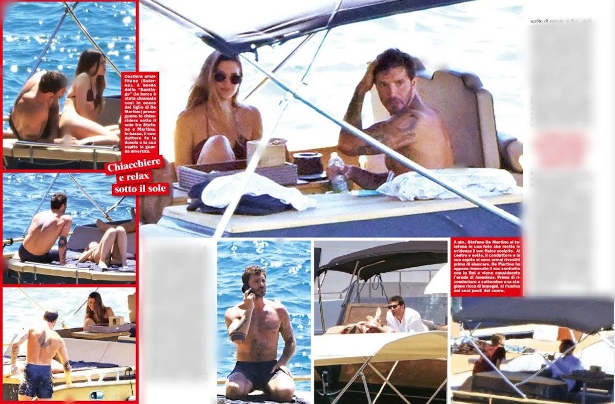 Stefano De Martino in barca insieme a Martina