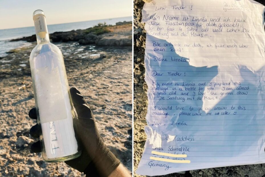 Bari, il messaggio in bottiglia trovato in spiaggia. Come nelle favole