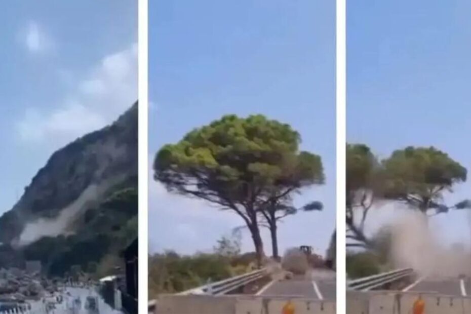 Frana a Reggio Calabria, massi direttamente in spiaggia: panico