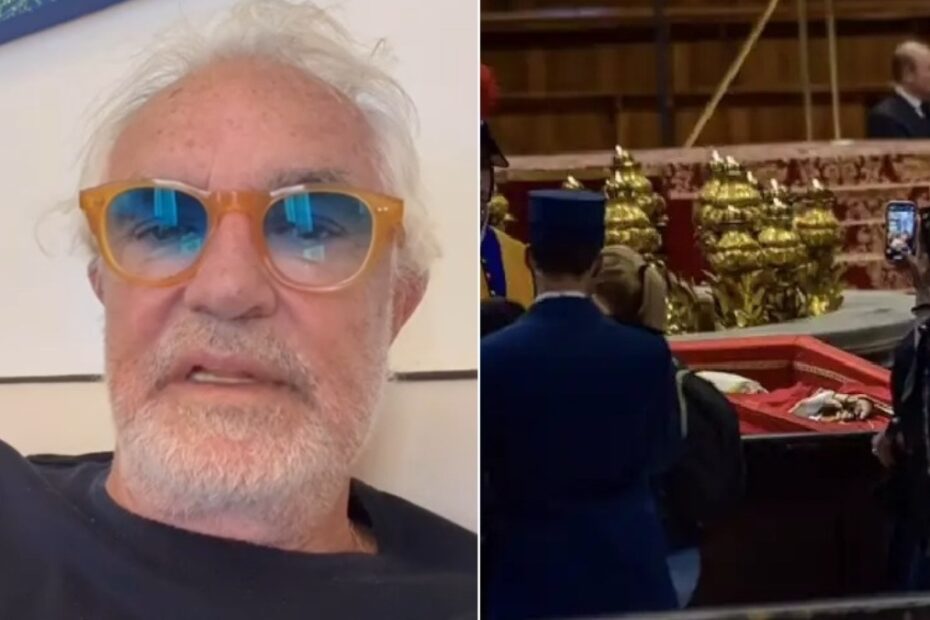 funerali papa selfie flavio briatore critiche