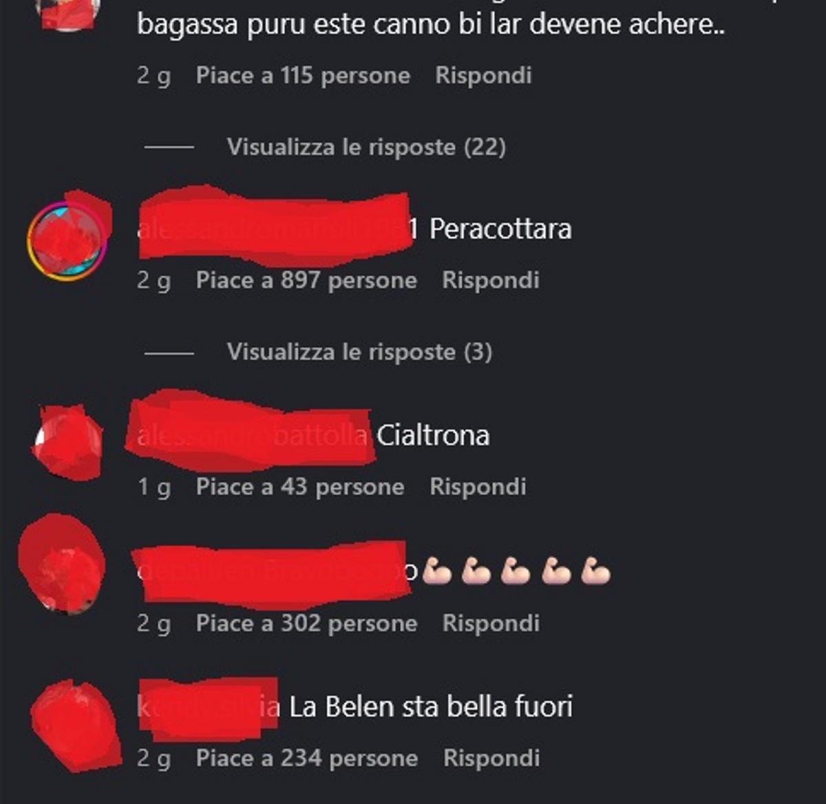 belen rodriguez lite benzinaio nuova dichiarazione