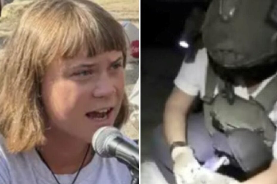 greta thunberg costretta baciare bandiera israele