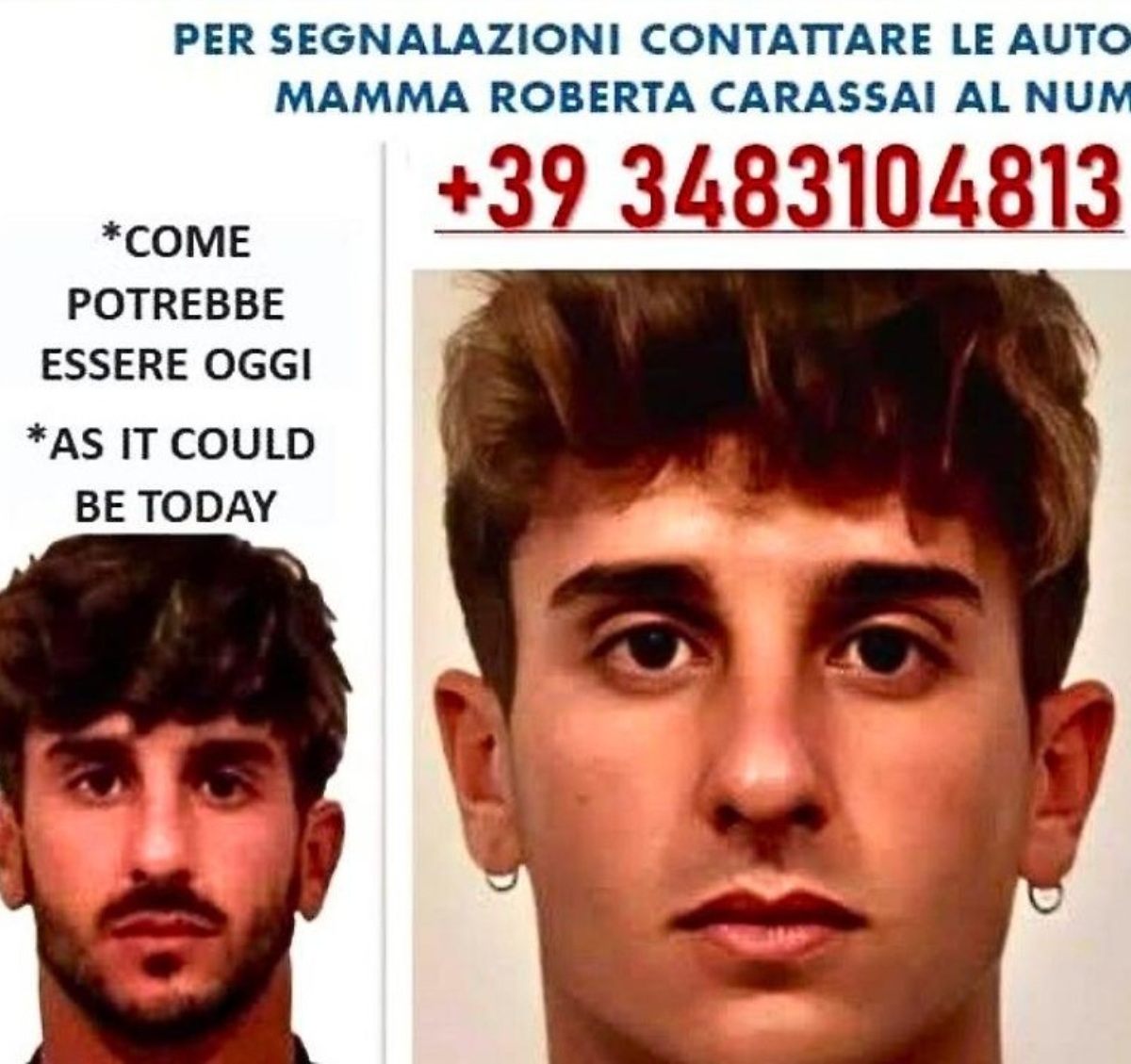 alessandro è lui segnalazioni annuncio mamma