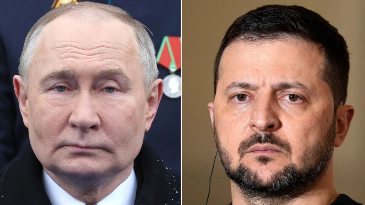 Vladimir Putin e Volodymyr Zelensky a confronto