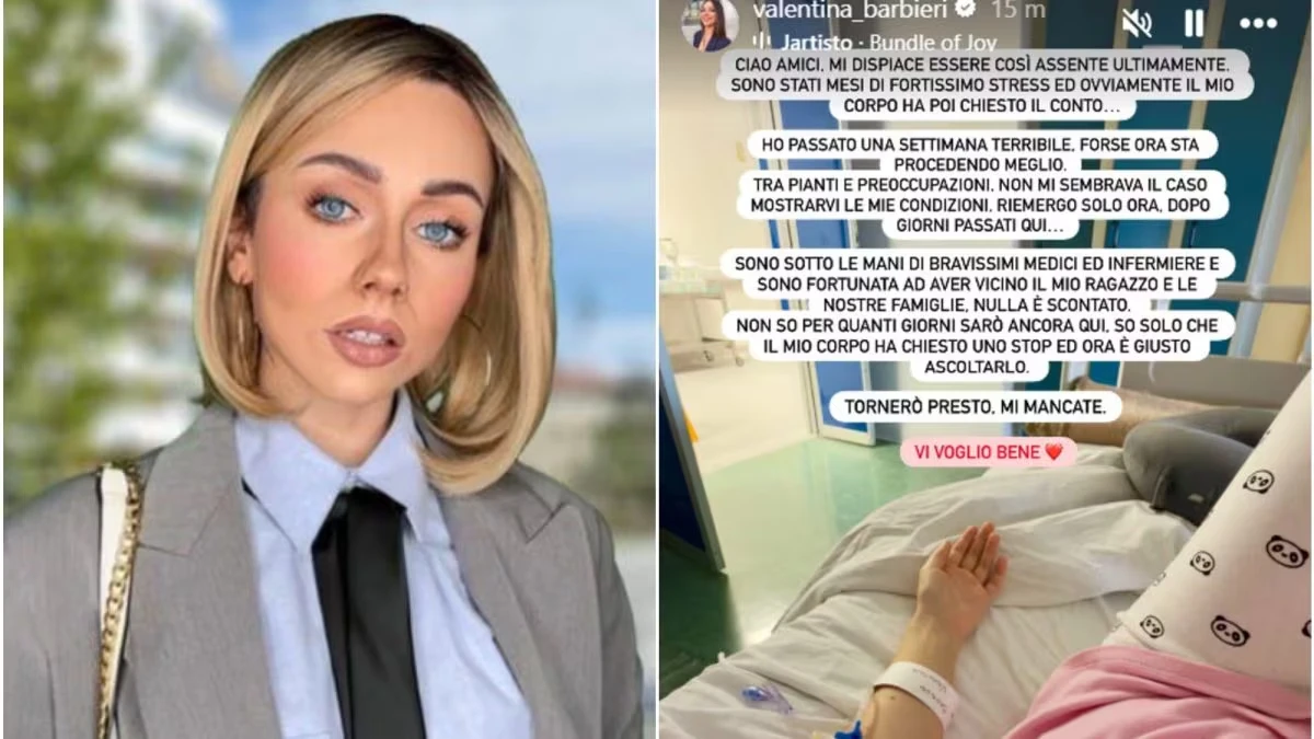 Valentina Barbieri ricoverata: il messaggio che ha commosso i social