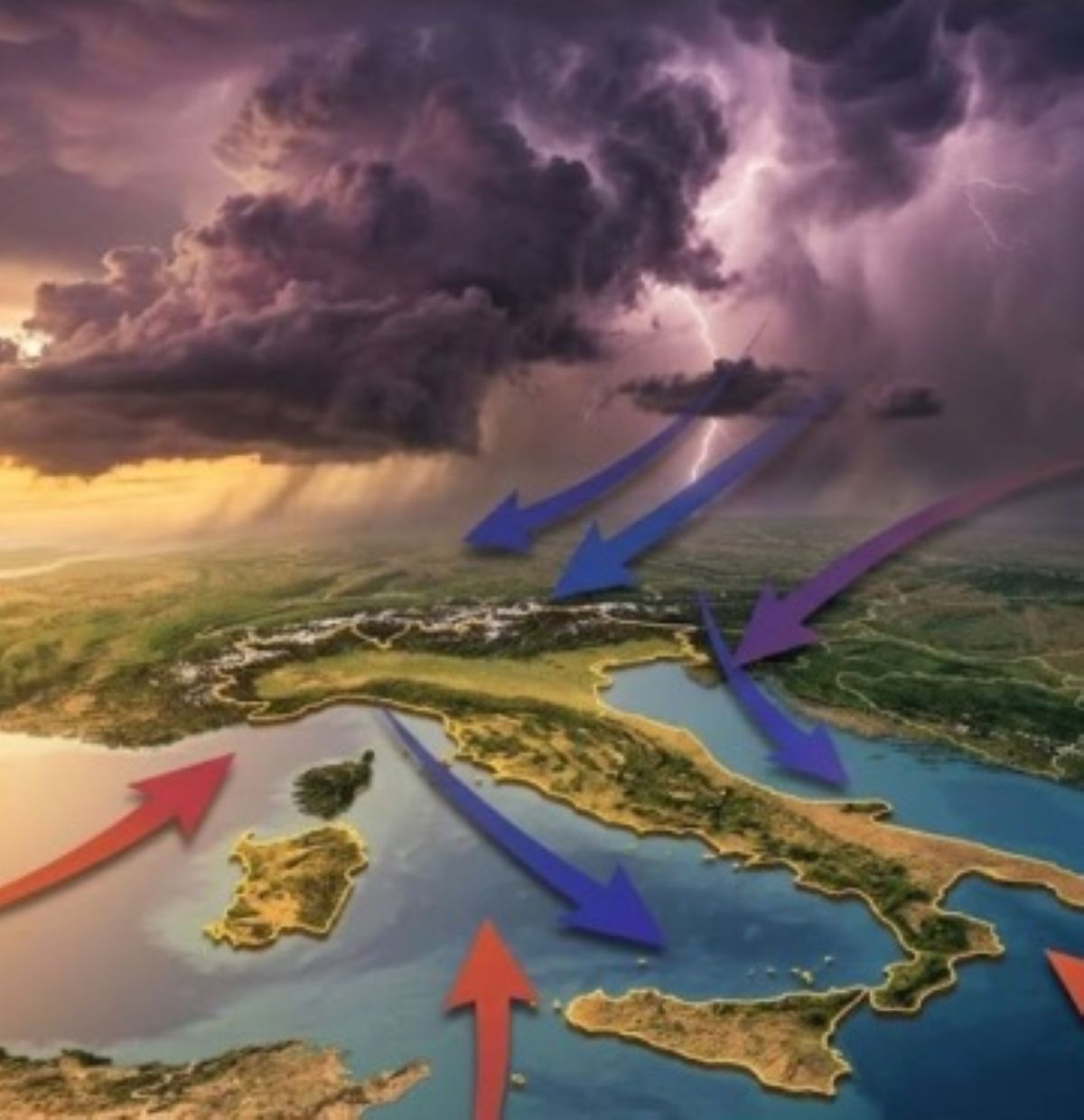 arriva neve meteo italia