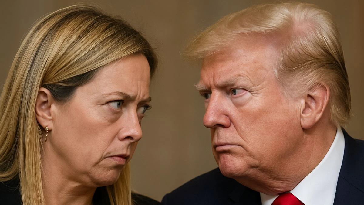 Giorgia Meloni e Donald Trump in una foto di archivio