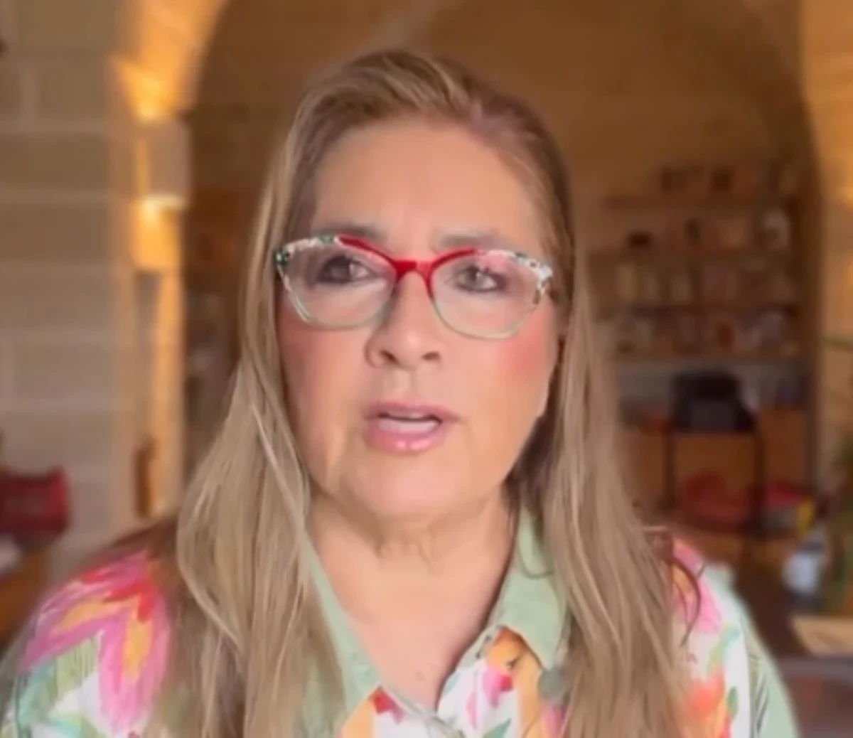 Romina Power in primo piano durante un evento pubblico