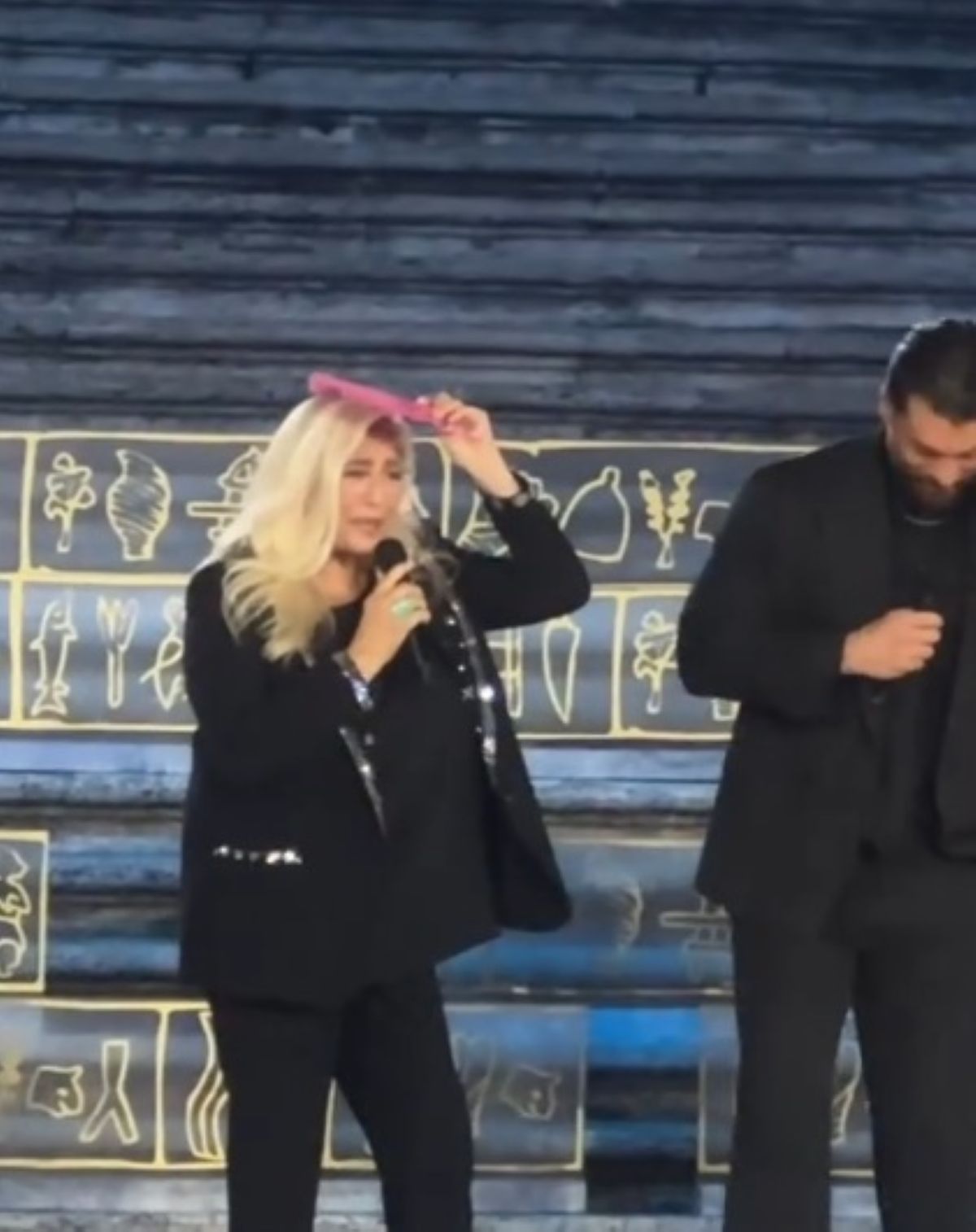 mara venier panico palco