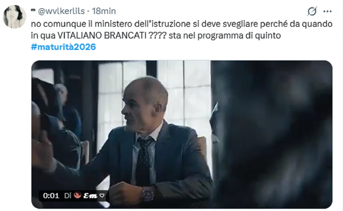 Reazioni social degli studenti alla traccia su Vitaliano Brancati alla Maturità 2026