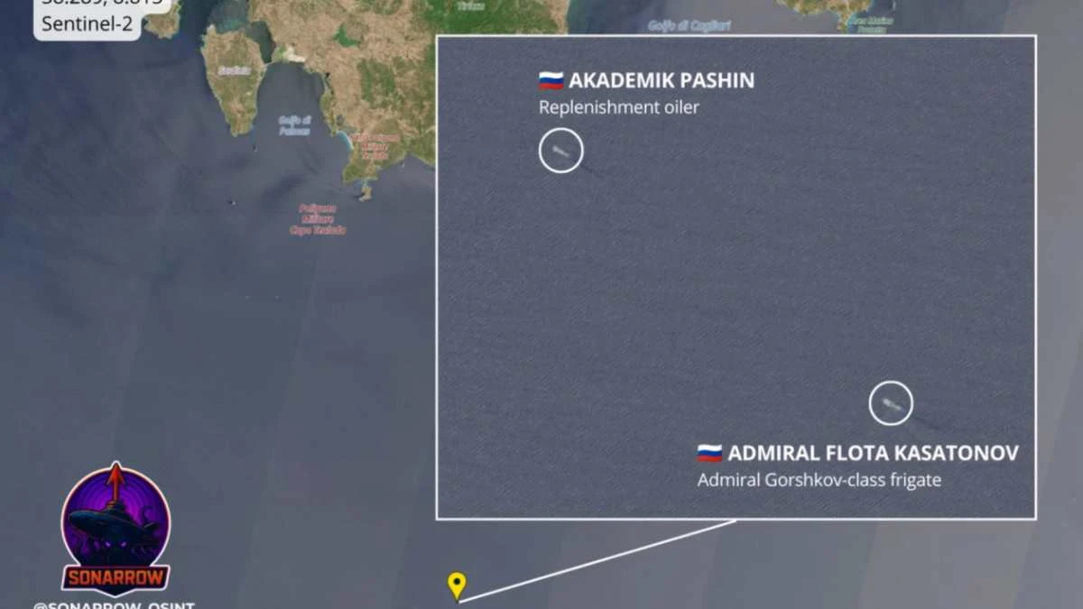 Nave militare russa avvistata al largo della Sardegna