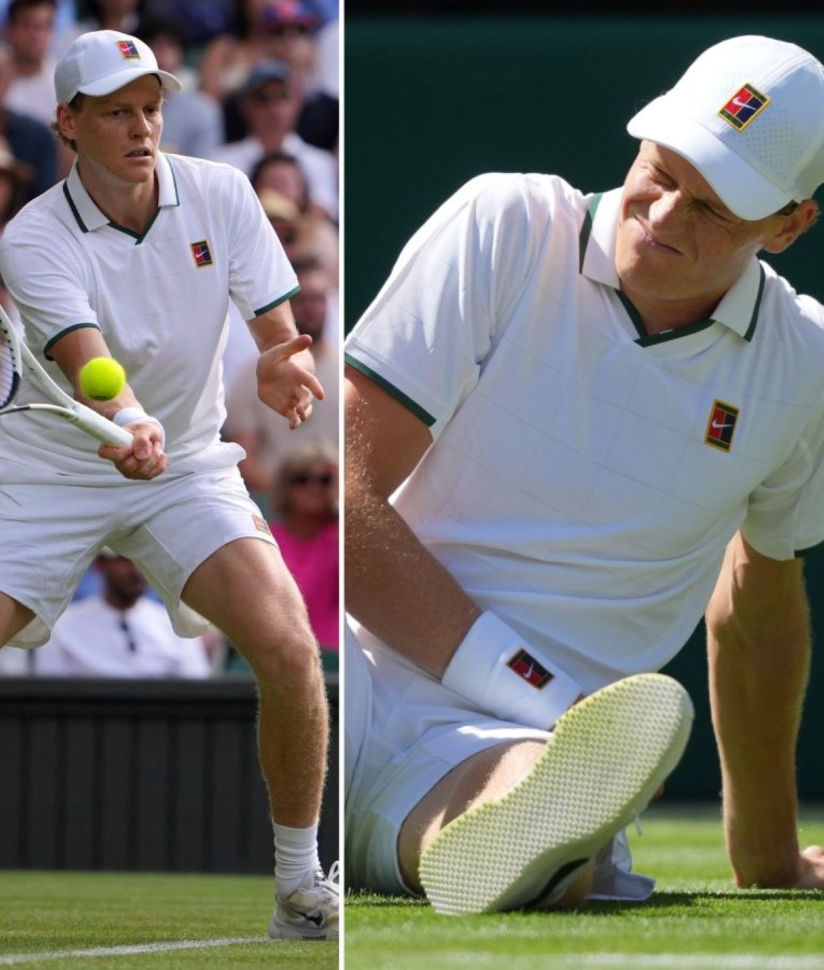sinner cade prima wimbledon